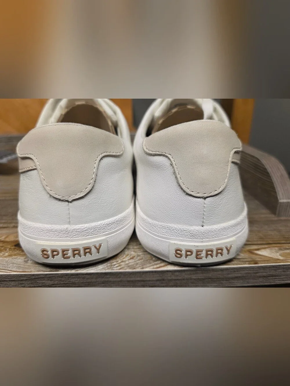 NWT Sperry Sandy LTT White Leather Lace-Up Sneakers Size 11